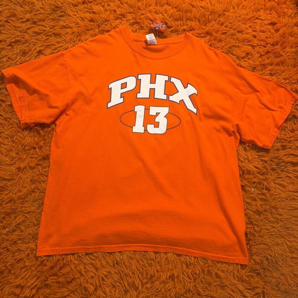 Phoenix Suns Steve Nash 13 Orange Graphic T-Shirt Mens XL NBA Basketball Tee